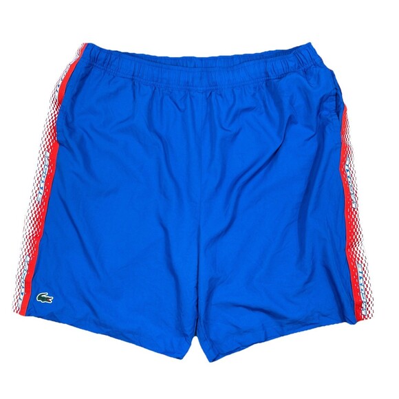 Lacoste Sport Men’s Sport Logo Stripe Shorts Blue Lightweight Lined Mens 2XLB - Picture 1 of 6